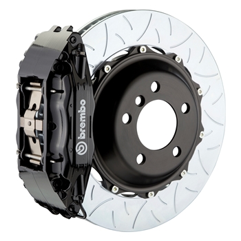 Porsche Brembo GT 355x32 2-Piece Calipers 4 Piston Slotted Type-3 Front Big Brake Kit - Black Calipers