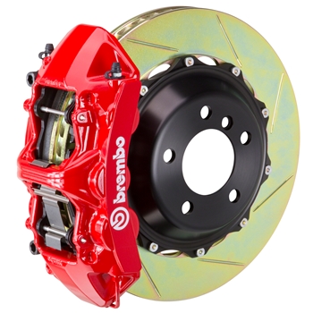 Porsche Brembo GT 355x32 2-Piece Calipers 6 Piston Slotted Front Big Brake Kit - Red Calipers