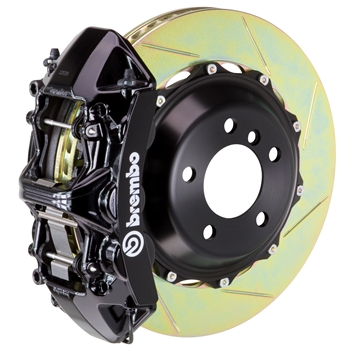 Porsche Brembo GT 355x32 2-Piece Calipers 6 Piston Slotted Front Big Brake Kit - Black Calipers