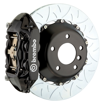 Porsche Brembo GT 345x28 2-Piece Calipers 4 Piston Slotted Type-3 Rear Big Brake Kit - Black Calipers