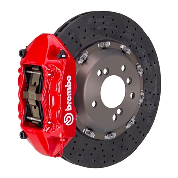 Porsche Brembo GT CCM-R 360x28 CCM-RCalipers 4 Piston Drilled Rear Big Brake Kit - Red Calipers