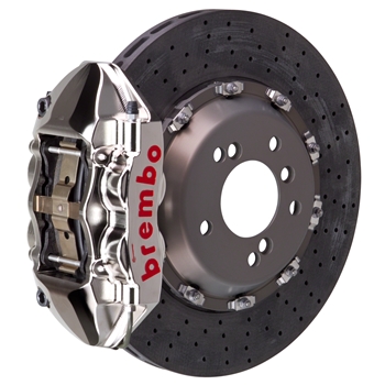 Porsche Brembo GT-R CCM-R 360x28 CCM-RCalipers 4 Piston Drilled Rear Big Brake Kit - Nickel Plated Calipers