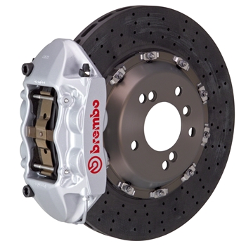 Porsche Brembo GT CCM-R 360x28 CCM-RCalipers 4 Piston Drilled Rear Big Brake Kit - Silver Calipers