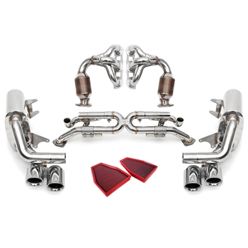 Porsche 991 Carrera Valvetronic Performance Package w/ Quad Tips - Polished Chrome (For PSE Cars, No valve controller)