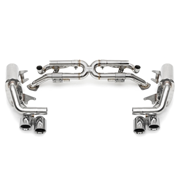 Porsche 991 Carrera Valvetronic Exhaust System w/ Quad Tips - Black Chrome (For PSE Cars, No valve controller)