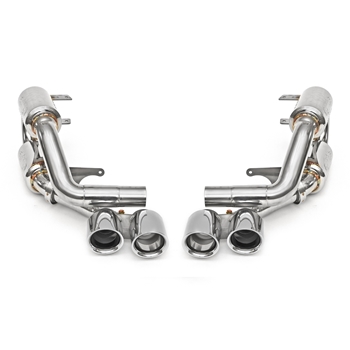 Porsche 991 Carrera Supercup Exhaust System w/ 3.8L S / 3.4L PSE Tips - Polished Chrome