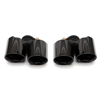 Porsche 997 Carrera Deluxe Quad Style Tips - Black Chrome (Carrera S)