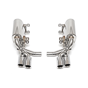 Porsche 996 Carrera Maxflo Performance Exhaust System w/ Tips - Short Black Chrome