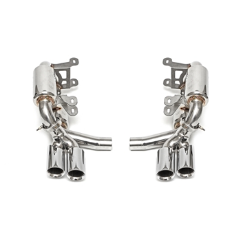 Porsche 996 Carrera Supercup Exhaust System w/ Tips - Short Black Chrome