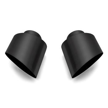 Porsche 993 Carrera Single Wall Oval Bolt-On Tips - Matte Black Ceramic Coated - Narrow Body