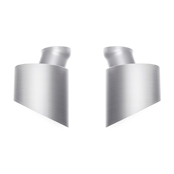 Porsche 993 Carrera Single Wall Oval Bolt-On Tips - Brushed Finish - Wide Body