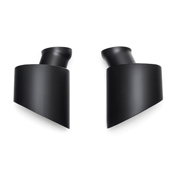 Porsche 993 Carrera Single Wall Oval Bolt-On Tips - Matte Black Ceramic Coated - Wide Body