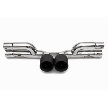 Porsche 991 GT3 Center Muffler Bypass Pipe w/ Tips - Polished Chrome