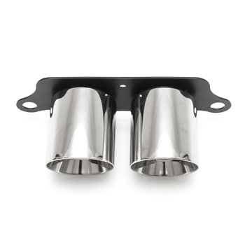 Porsche 997.2 GT3 / GT3RS Deluxe Dual Style Tips - Polished Chrome (replacement tips for factory mufflers)
