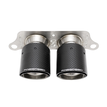 Porsche 997.2 GT3 / GT3RS Deluxe Dual Style Tips - Carbon Fiber (replacement tips for factory mufflers)