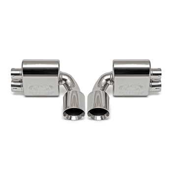Porsche 997 GT3 / GT3RS Center Mini Maxflo Performance Exhaust System w/ Tips - Black Chrome