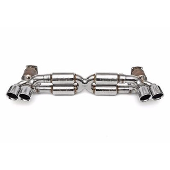 Porsche 991.2 Turbo Supersport Street X-Pipe Exhaust System w/ Tips - Polished Quad-Style (Includes Sport Cats)