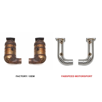 Porsche 991.2 Turbo Catbypass Pipes (Direct replacement. Works with factory muffler)