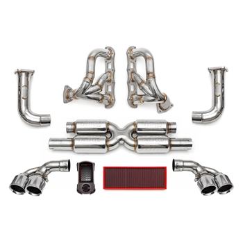 Porsche 991 Turbo Supersport RACE Performance Package (Catbypass Pipes) w/ Tips - Quad-Style