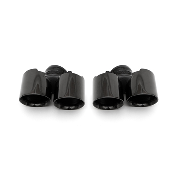 Porsche 997.2 Turbo Deluxe Quad Style Tips - Black Chrome