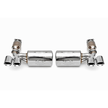 Porsche 997 Turbo Maxflo Performance Exhaust System incl. Sport Cats (Sport) w/ Tips - Polished Chrome (Coupe / Manual)