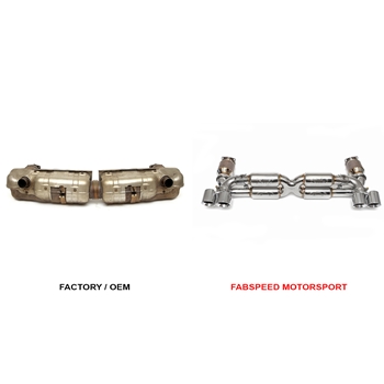 Porsche 997 Turbo 70mm Supersport Race X-Pipe Exhaust System w/ Tips - Black Chrome