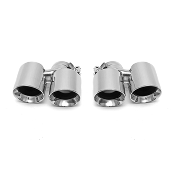 Porsche 997 Turbo Deluxe Quad Style Tips - Polished Chrome
