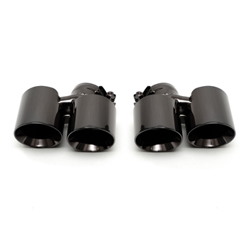 Porsche 997 Turbo Deluxe Quad Style Tips - Black Chrome