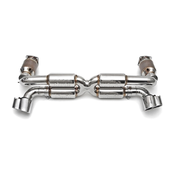 Porsche 996 Turbo 70mm Supersport Street X-Pipe Exhaust System incl. Sport Cats w/ Tips - X-50