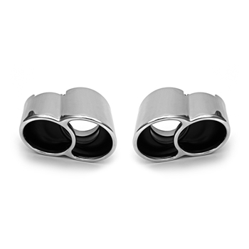 Porsche 996 Turbo Deluxe X-50 Style Tips - Polished Chrome