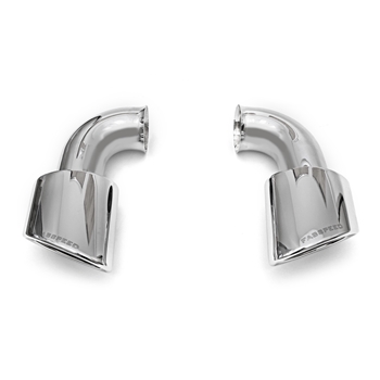 Porsche 993 Turbo / Turbo S Muffler Bypass Pipes w/ Tips - Polished Chrome