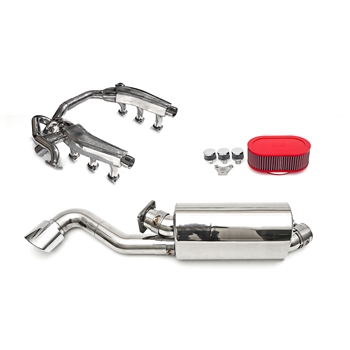 Porsche 911 Turbo 930 Sport Performance Package Single Outlet Slantnose w/ Oval Tip - Polished Chrome