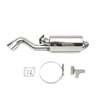 Porsche 911 Turbo 930 Single Outlet Maxflo Performance Exhaust System w/ Oval Style Tip - Polished Chrome