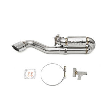 Porsche 911 Turbo 930 Single Outlet Supercup Race Exhaust System w/ Oval Style Tip - Polished Chrome