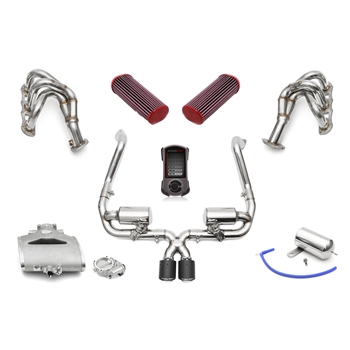 Porsche 981 Cayman GT4 GT450 Race Performance Package w/ Brushed Single-Wall Tips Tips