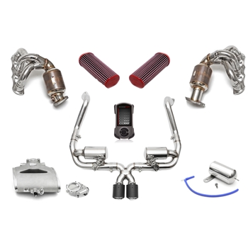 Porsche 981 Cayman GT4 GT420 Street Performance Package w/ Brushed Single-Wall Tips Tips