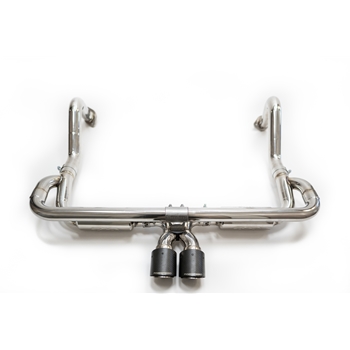 Porsche 981 Cayman GT4 Valvetronic Exhaust System w/ Tips - Brushed Single-Wall Tips