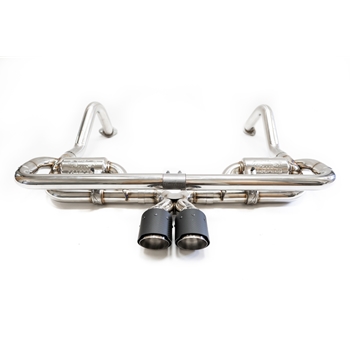 Porsche 987.2 Boxster/Cayman Valvetronic Exhaust System w/ Tips - Polished Single Wall Stainless Steel Tips (For PSE cars