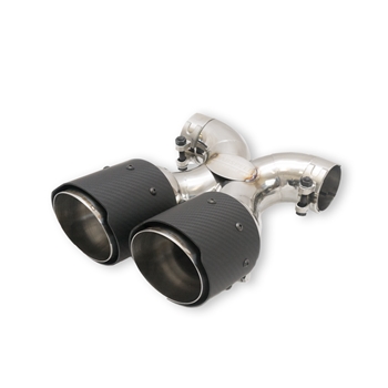 Porsche 987.2 Boxster/Cayman Deluxe Dual Style Tips - Carbon Fiber (for factory exhaust only)