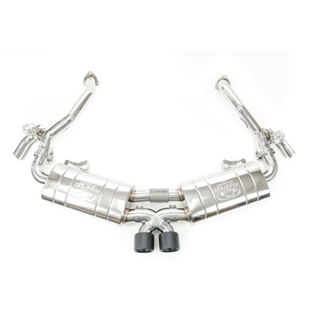 Porsche 987 Boxster/Cayman TrackTec Valve Bypass Exhaust System w/ Tips - Polished Chrome (Includes valve controller)