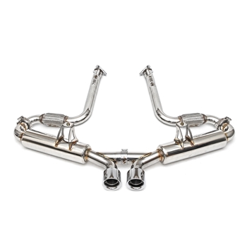 Porsche 986 Boxster Supercup Exhaust System w/ Deluxe Dual Style Tips (2000-2004) - Black Chrome