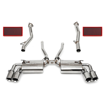 Porsche 958 Cayenne Turbo Sport Performance Package w/ Tips - Polished Chrome