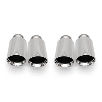 Porsche 958 Cayenne Turbo Deluxe Quad Style Tips - Polished Chrome