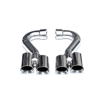 Porsche 955 Cayenne S Deluxe Quad Style Tips - Polished Chrome