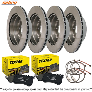 Brake Rotor, Pads & Sensors Set - Front & Rear