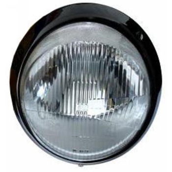 Porsche H4 H-4 Black Headlight Assembly