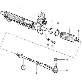 Porsche Inner Tie Rod - Trw