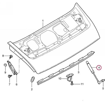 Porsche Decklid Shock - Rear