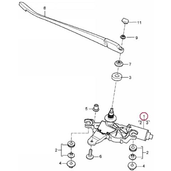 Porsche Windshield Wiper Motor - Rear Coupe
