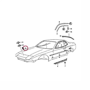 Porsche Hood Badge Crest Speed Nut